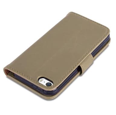 iPhone 5 / 5S / SE 2016 Plånboksfodral Skal (Brun)