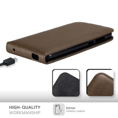 ZTE Blade A612 Flipfodral Skal (Brun)