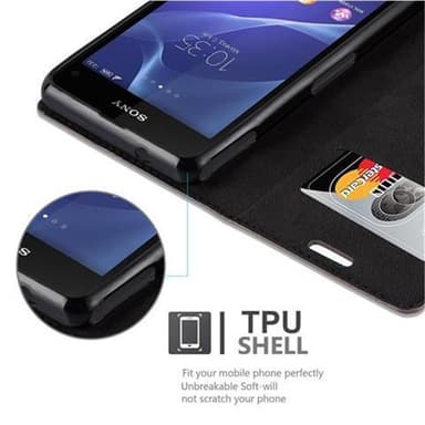 Sony Xperia Z1 COMPACT Skal Fodral Case (Brun)