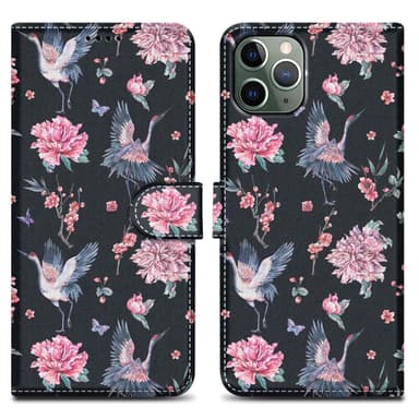 iPhone 11 PRO MAX Plånboksfodral Skal (Svart)