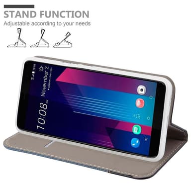 HTC U11 PLUS Plånboksfodral Skal (Blå)