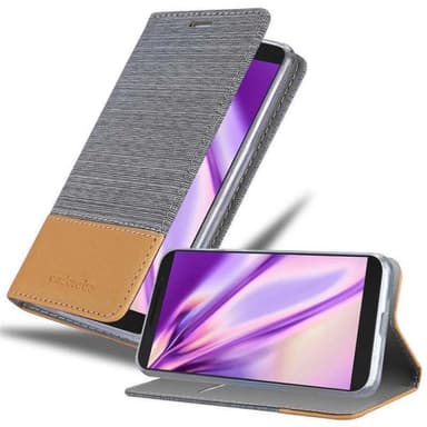 Alcatel 3 2019 Plånboksfodral Skal (Grå)