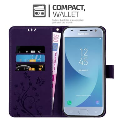 Samsung Galaxy J3 2017 Plånboksfodral Skal (Lila)