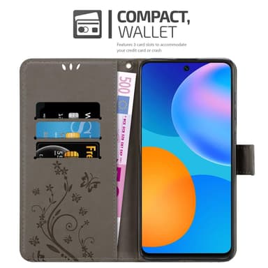 Huawei P SMART 2021 Plånboksfodral Skal (Grå)