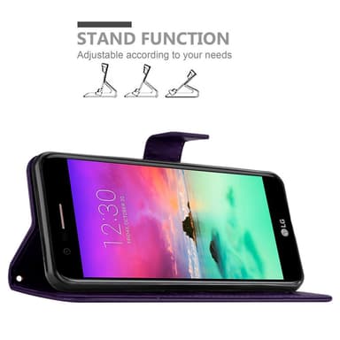 LG K10 2017 Plånboksfodral Skal (Lila)