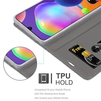 Samsung Galaxy A31 Plånboksfodral Skal (Grå)