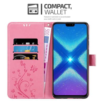 Honor 8X Plånboksfodral Skal (Rosa)