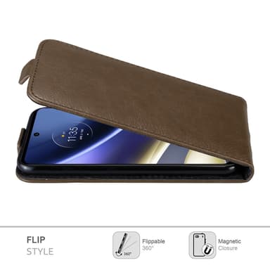 Motorola MOTO G51 5G Flipfodral Skal (Brun)