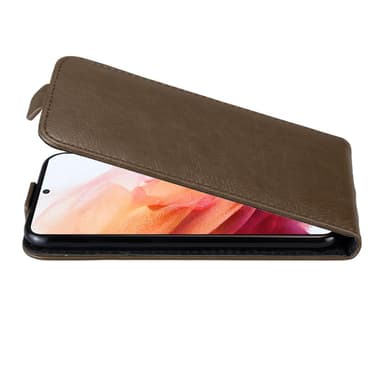Samsung Galaxy S21 5G Flipfodral Skal (Brun)