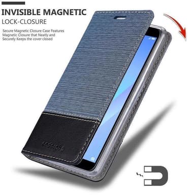 Huawei Y6 PRIME Plånboksfodral Skal (Blå)