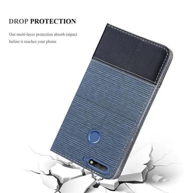 Huawei Y6 PRIME Plånboksfodral Skal (Blå)