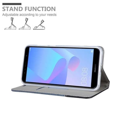 Huawei Y6 PRIME Plånboksfodral Skal (Blå)