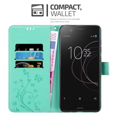 Sony Xperia XZ1 COMPACT Plånboksfodral Skal (Turkos)