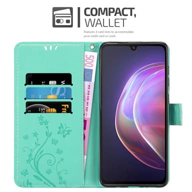 Vivo V21 4G / 5G Plånboksfodral Skal (Turkos)