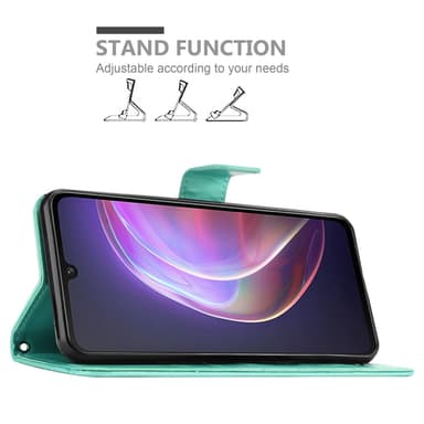 Vivo V21 4G / 5G Plånboksfodral Skal (Turkos)