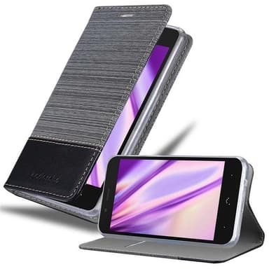 BQ Aquaris X5 Plånboksfodral Skal (Grå)