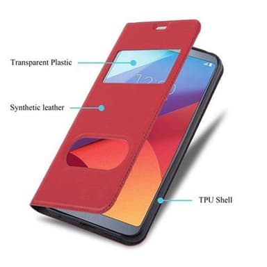 LG G6 Plånboksfodral Skal (Röd)