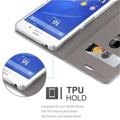 Sony Xperia Z3 Plånboksfodral Skal (Grå)