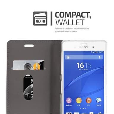 Sony Xperia Z3 Plånboksfodral Skal (Grå)