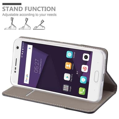 ZTE Blade V8 Plånboksfodral Skal (Grå)