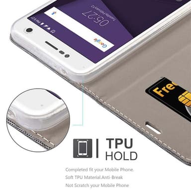 ZTE Blade V8 Plånboksfodral Skal (Grå)