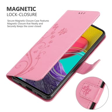 Samsung Galaxy M53 5G Plånboksfodral Skal (Rosa)