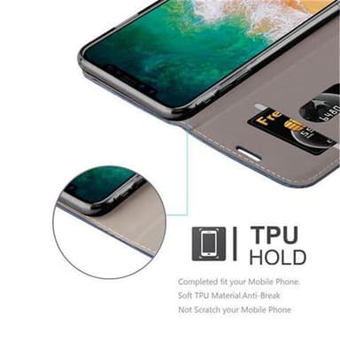 iPhone X / XS Plånboksfodral Skal (Blå)