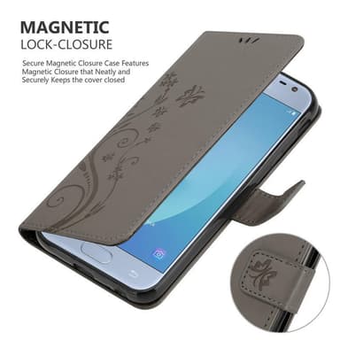 Samsung Galaxy J3 2017 Plånboksfodral Skal (Grå)