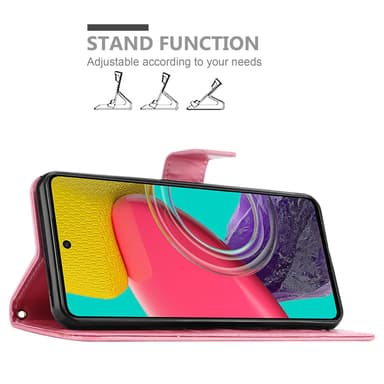 Samsung Galaxy M53 5G Plånboksfodral Skal (Rosa)