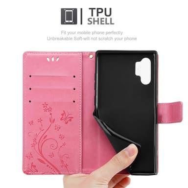 Samsung Galaxy NOTE 10 PLUS Plånboksfodral Skal (Rosa)