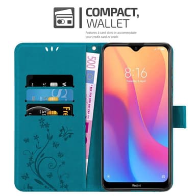 Xiaomi RedMi 8A Plånboksfodral Skal (Blå)