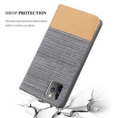 iPhone 11 PRO Plånboksfodral Skal (Grå)