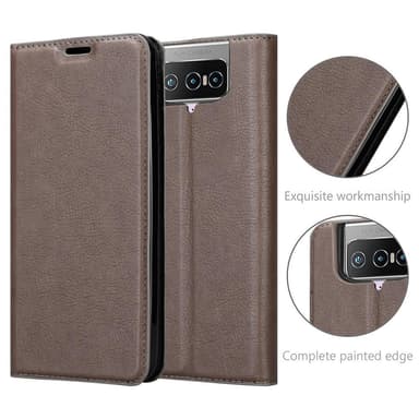 Asus ZenFone 7 Skal Fodral Case (Brun)