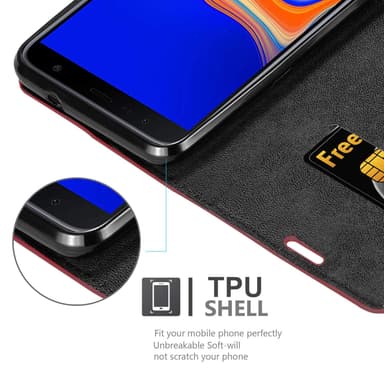 Samsung Galaxy J6 PLUS Skal Fodral Case (Röd)
