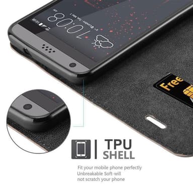 HTC Desire 530 / 630 Skal Fodral Case (Brun)