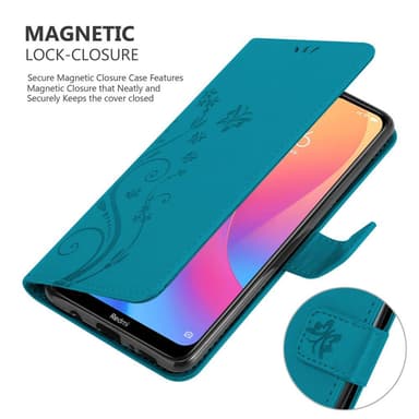 Xiaomi RedMi 8A Plånboksfodral Skal (Blå)