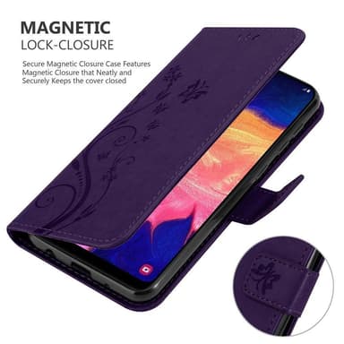 Samsung Galaxy A10 / M10 Plånboksfodral Skal (Lila)