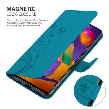 Samsung Galaxy M31s Plånboksfodral Skal (Blå)