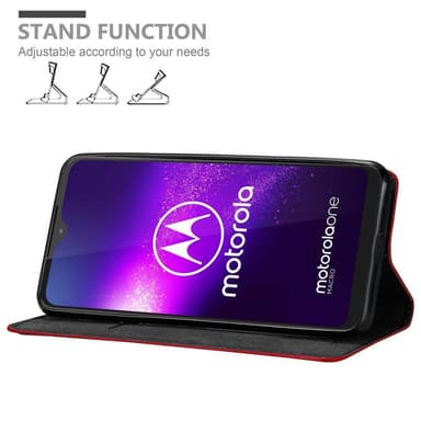 Motorola ONE MACRO Skal Fodral Case (Röd)