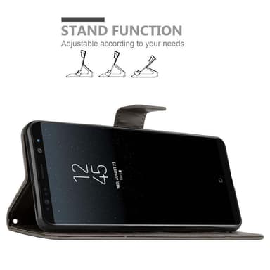 Samsung Galaxy NOTE 8 Plånboksfodral Skal (Grå)