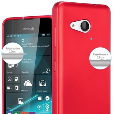Skal Nokia Lumia 550 Fodral Case (Röd)