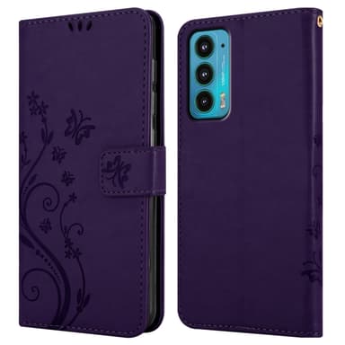 Motorola EDGE 20 Plånboksfodral Skal (Lila)