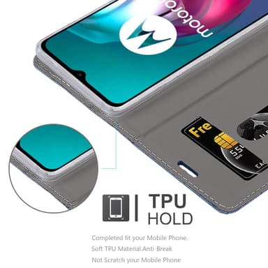 Motorola MOTO G10 / G30 Plånboksfodral Skal (Blå)