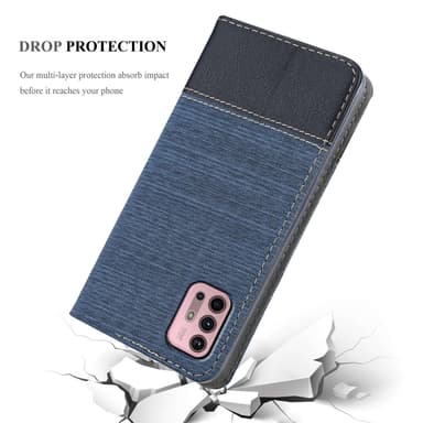Motorola MOTO G10 / G30 Plånboksfodral Skal (Blå)