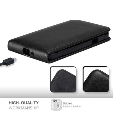 Samsung Galaxy J1 2015 Flipfodral Skal (Svart)