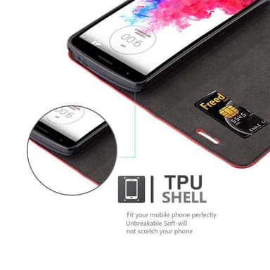 LG G3 STYLUS Skal Fodral Case (Röd)