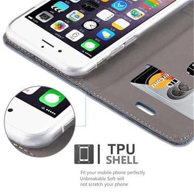 iPhone 6 PLUS / 6S PLUS Plånboksfodral Skal (Blå)