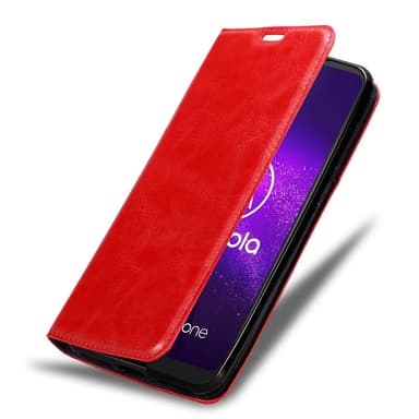 Motorola ONE MACRO Skal Fodral Case (Röd)