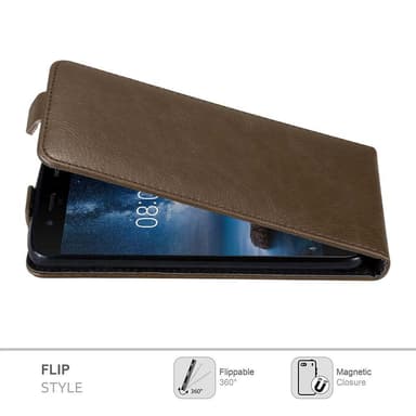 Nokia 8 2017 Flipfodral Skal (Brun)