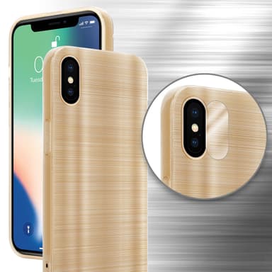 iPhone X / XS Skal Fodral Case (Guld)